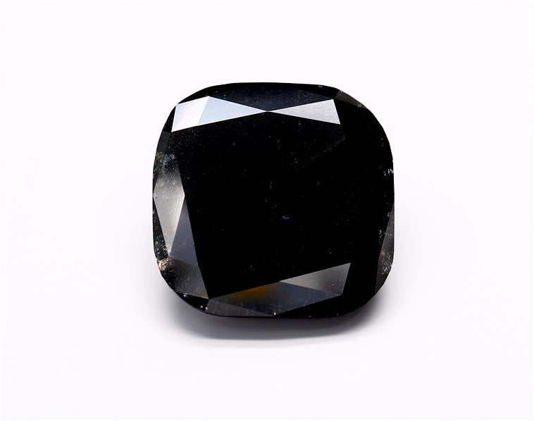 25.1 Carat Natural Black Cushion Diamond GIA