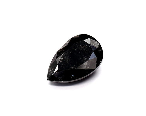 1.36 Carat Natural Black Pear Diamond GIA