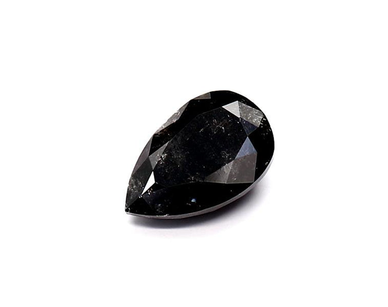 1.36 Carat Natural Black Pear Diamond GIA