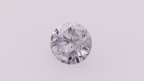 0.13 Carat Fancy Light Gray Blue Round Diamond (I2) GIA