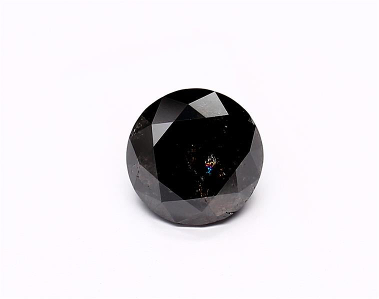 1.15 Carat Natural Black Round Diamond GIA