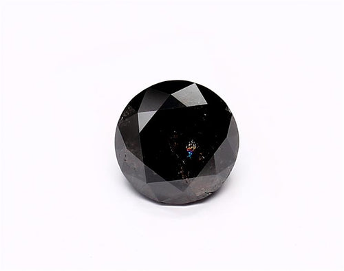 1.15 Carat Natural Black Round Diamond GIA