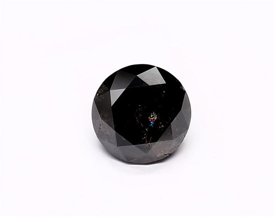 1.15 Carat Natural Black Round Diamond GIA