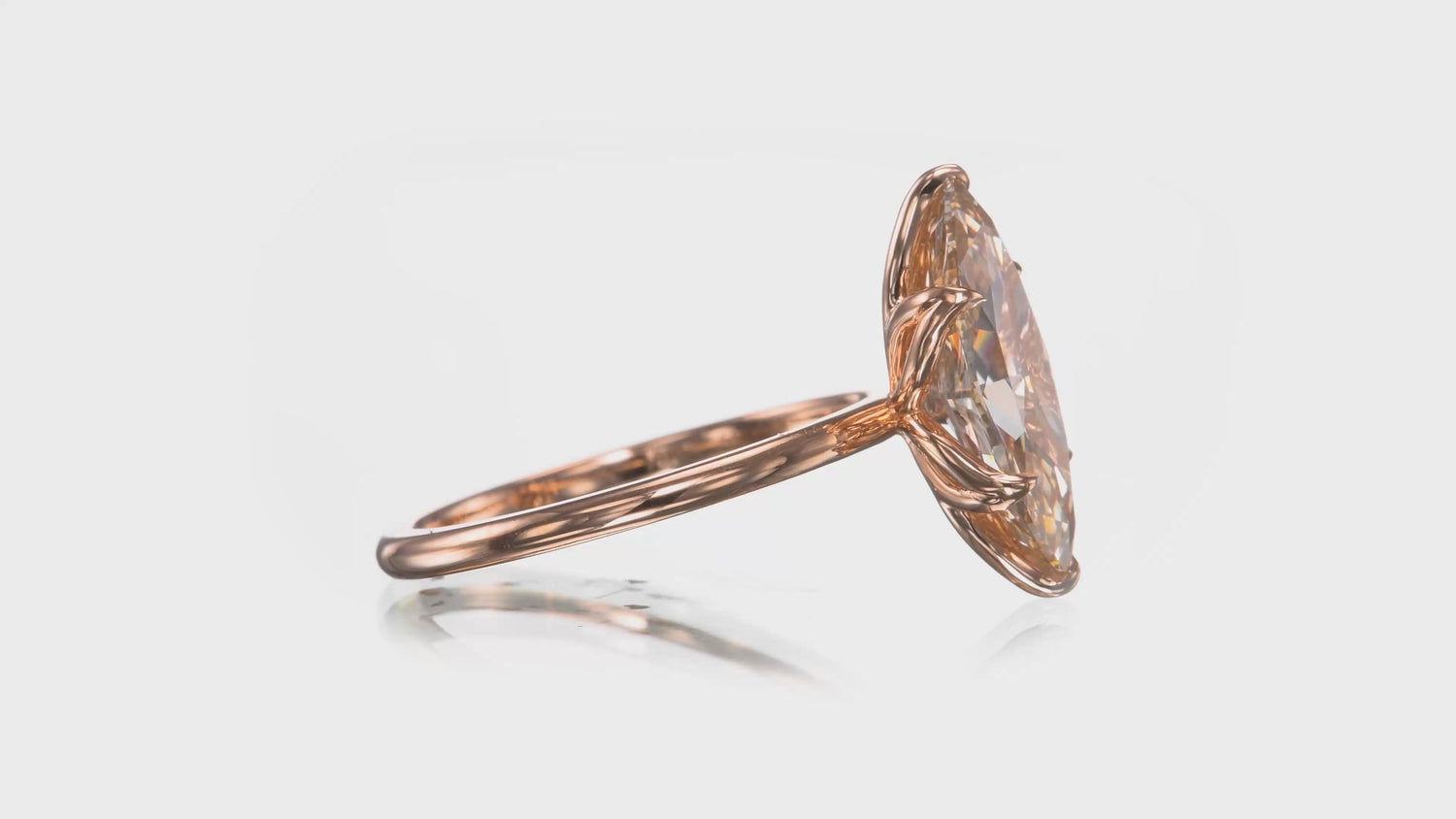 Scalloped Solitaire Diamond Ring Setting