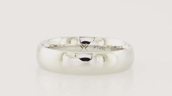 Comfort Fit Domed Wedding Band With Citrine