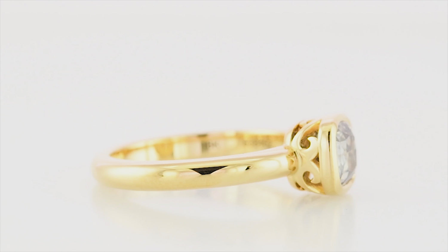 Fancy Gray Cushion Solitaire Diamond Ring