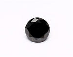 1.53 Carat Natural Black Round Diamond GIA