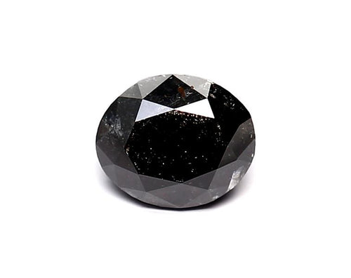 1.01 Carat Natural Black Oval Diamond GIA