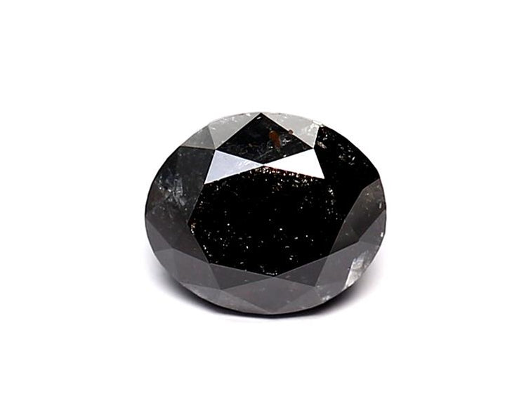 1.01 Carat Natural Black Oval Diamond GIA