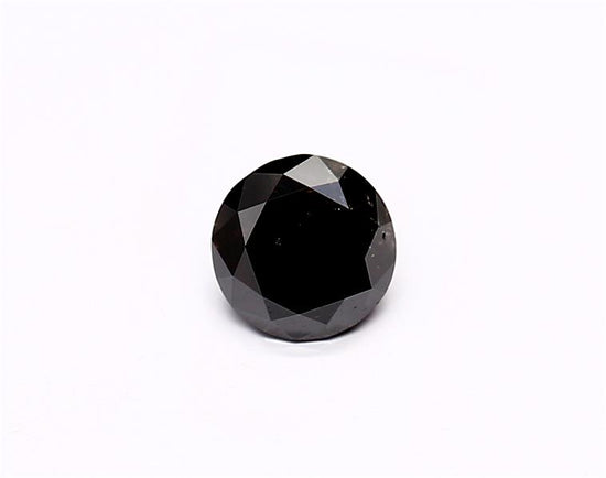 0.64 Carat Natural Black Round Diamond GIA