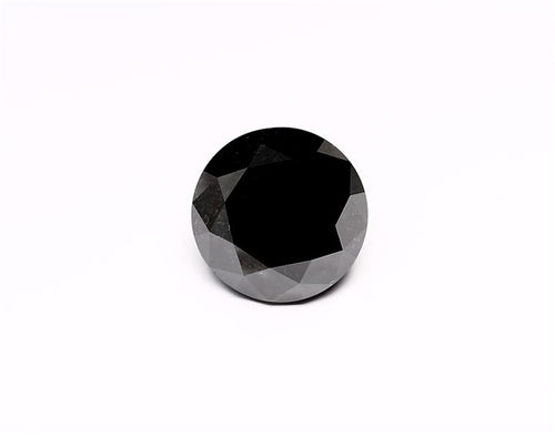 4.94 Carat Natural Black Round Diamond GIA