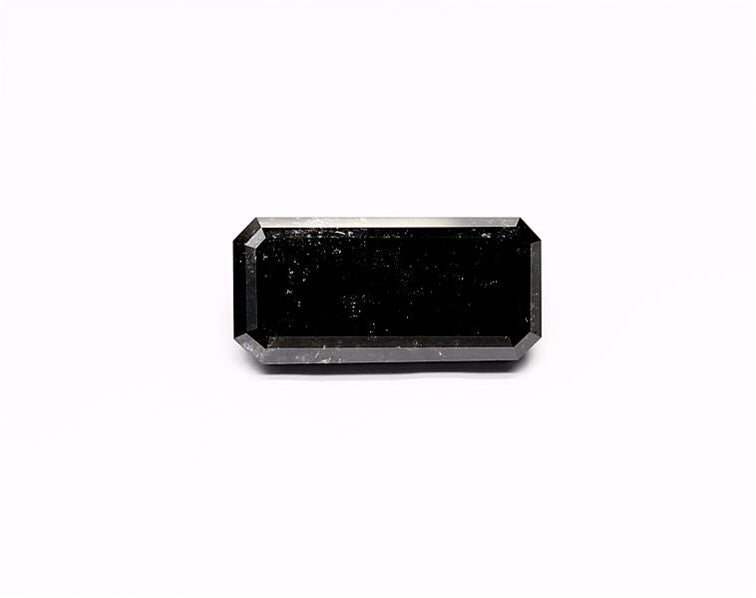 3.47 Carat Natural Black Emerald Diamond GIA