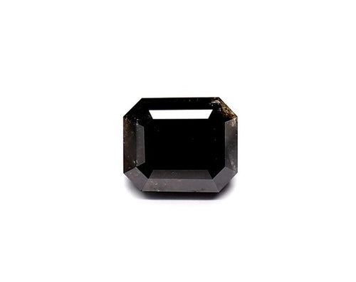 1.38 Carat Natural Black Emerald Diamond GIA