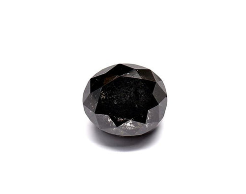 1.33 Carat Natural Black Oval Diamond GIA