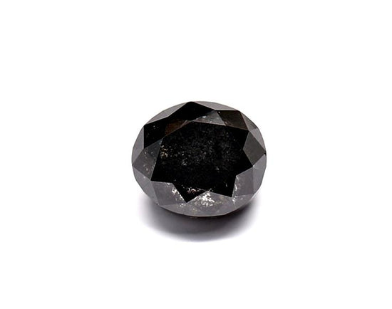 1.33 Carat Natural Black Oval Diamond GIA