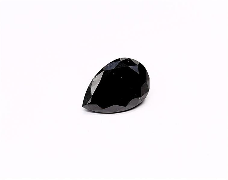 1.92 Carat Natural Black Pear Diamond GIA
