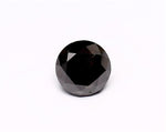 1.56 Carat Natural Black Round Diamond GIA