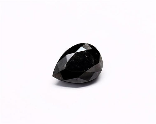 0.64 Carat Natural Black Pear Diamond GIA