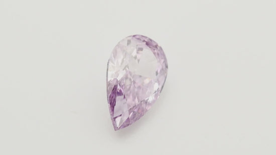 0.30 Carat Fancy Intense Pink Purple Pear Diamond SI1 GIA