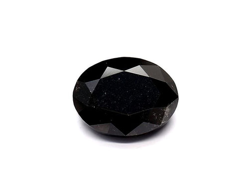 2.37 Carat Natural Black Oval Diamond GIA