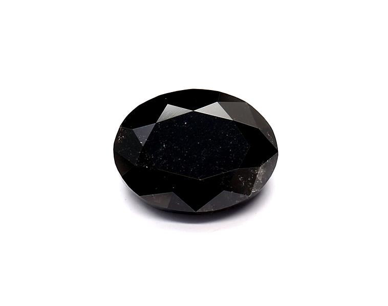 2.37 Carat Natural Black Oval Diamond GIA