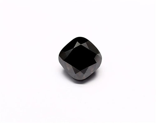 1.56 Carat Natural Black Cushion Diamond GIA