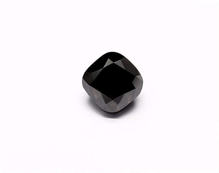 1.56 Carat Natural Black Cushion Diamond GIA