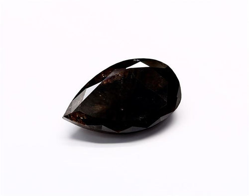 7.45 Carat Black Pear Diamond