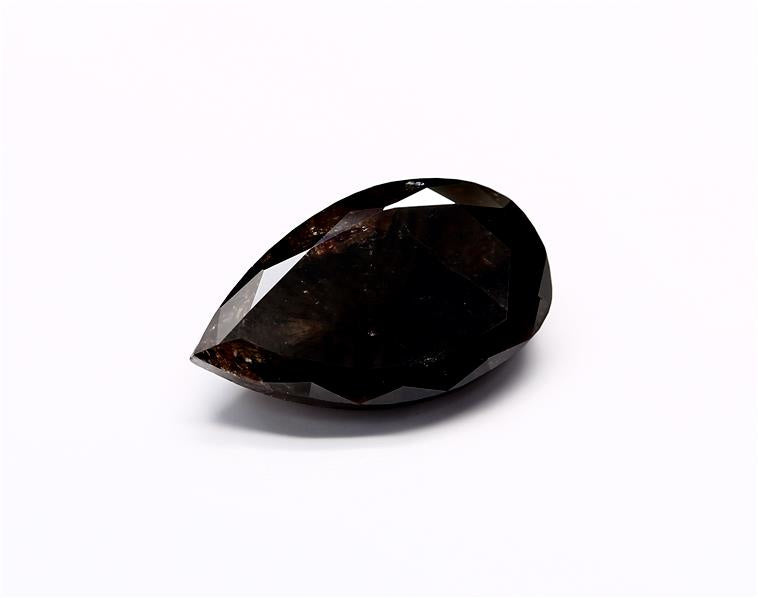 7.45 Carat Black Pear Diamond