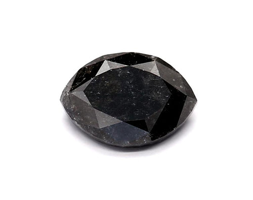 0.99 Carat Natural Black Marquise Diamond GIA