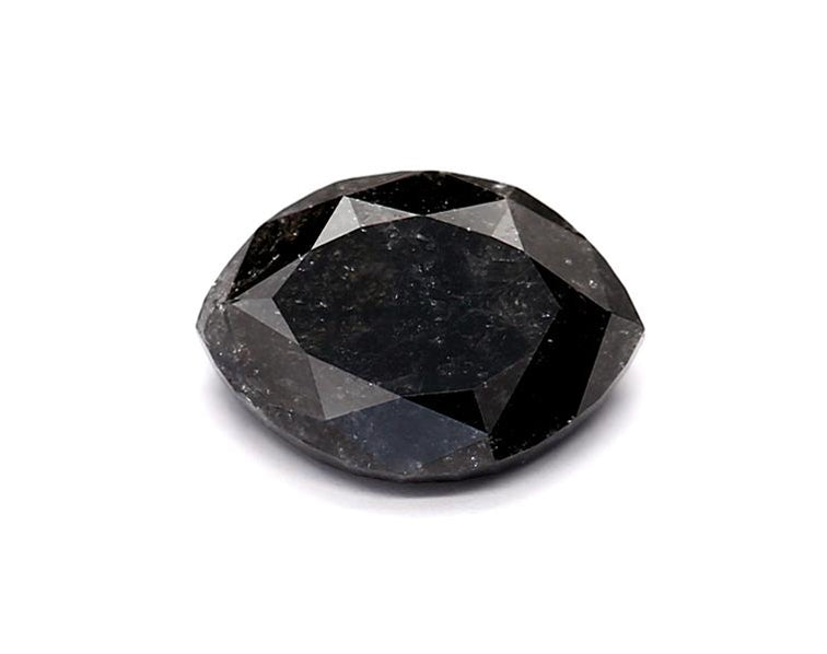 0.99 Carat Natural Black Marquise Diamond GIA