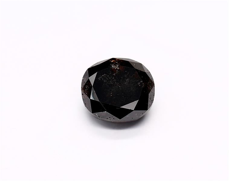 1.74 Carat Natural Black Oval Diamond GIA