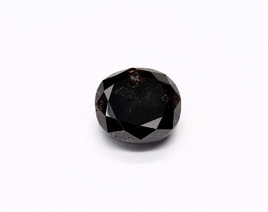 1.74 Carat Natural Black Oval Diamond GIA