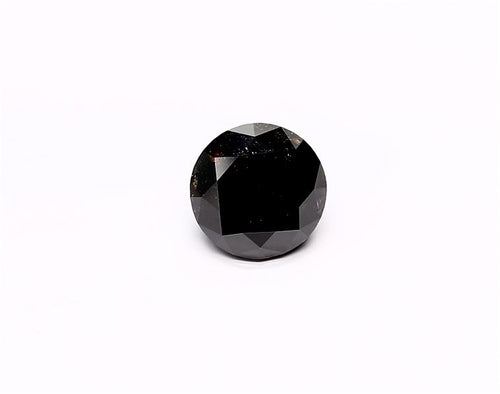 2.27 Carat Natural Black Round Diamond GIA