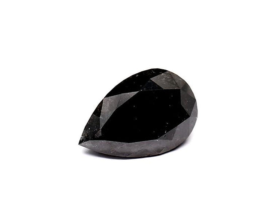1.86 Carat Natural Black Pear Diamond GIA