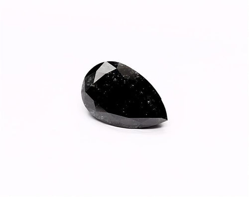 3.26 Carat Natural Black Pear Diamond GIA
