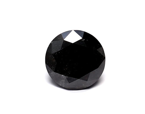 1 Carat Natural Black Round Diamond GIA