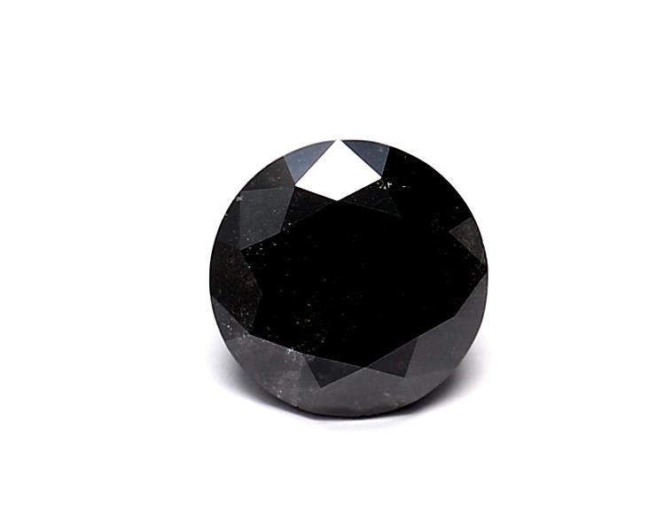 1 Carat Natural Black Round Diamond GIA