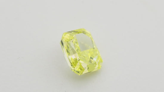 0.54 Carat Fancy Greenish Yellow Radiant Diamond VS1 GIA
