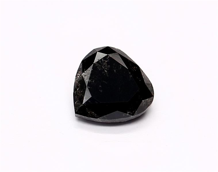 0.49 Carat Natural Black Heart Diamond GIA
