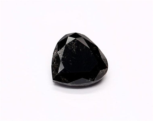 0.49 Carat Natural Black Heart Diamond GIA