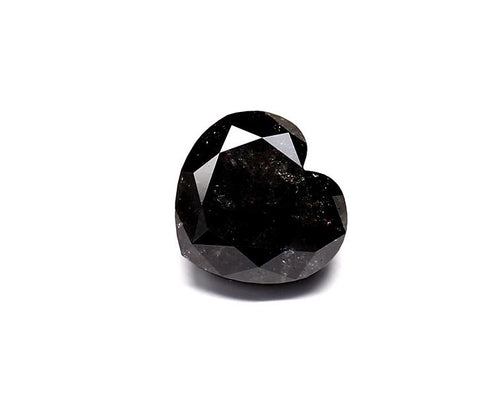 1.83 Carat Natural Black Heart Diamond GIA