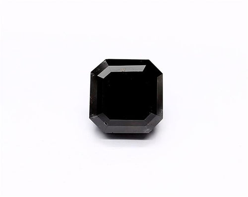 2.1 Carat Natural Black Sq emerald Diamond GIA