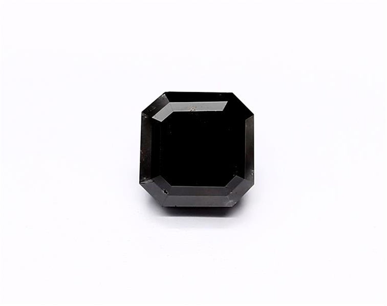 2.1 Carat Natural Black Sq emerald Diamond GIA