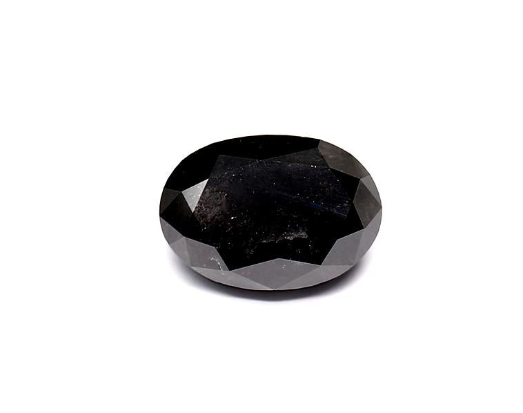 2.16 Carat Natural Black Oval Diamond GIA