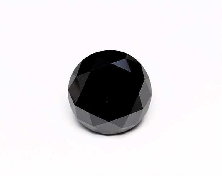 4.81 Carat Black Round Diamond