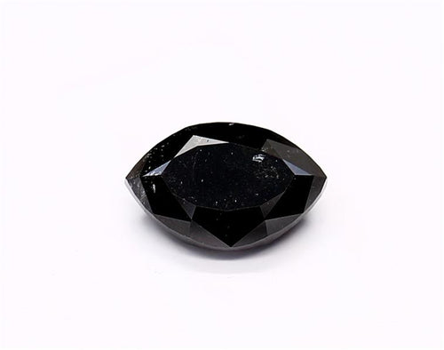 1.14 Carat Natural Black Marquise Diamond GIA