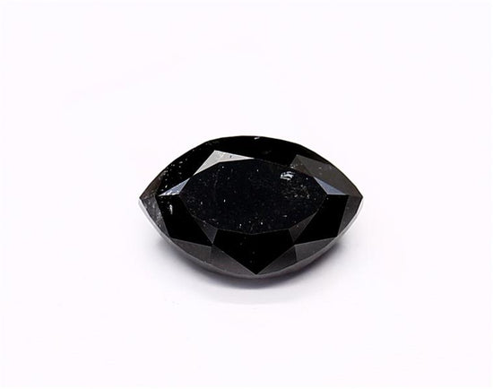 1.14 Carat Natural Black Marquise Diamond GIA
