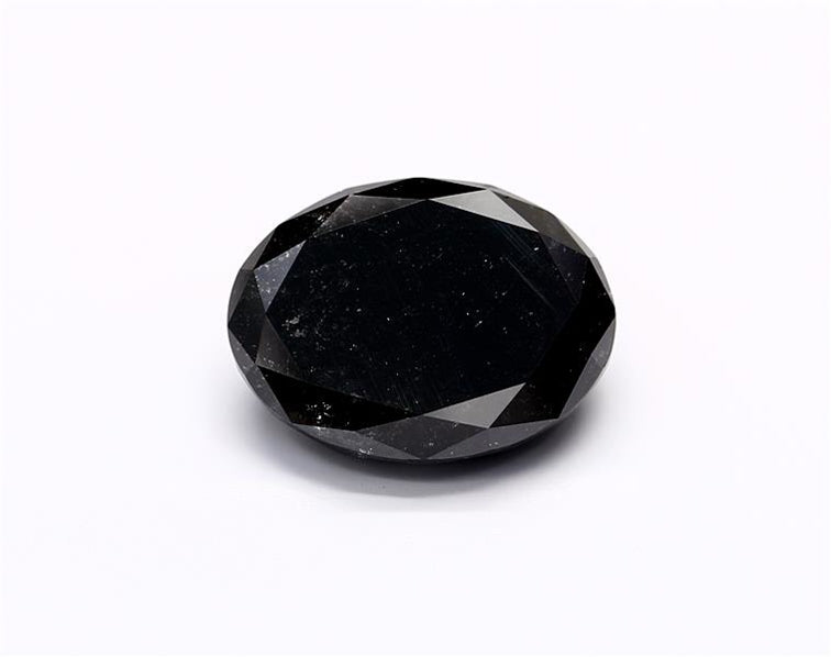5.17 Carat Black Oval Diamond
