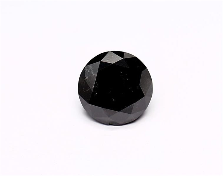 1.05 Carat Natural Black Round Diamond GIA
